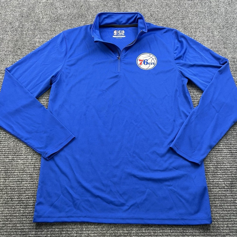 Philadelphia 76ers 1/4‎ Zip Sweater Men's Size Medium NBA Ultra Game Performance - Picture 2 of 5